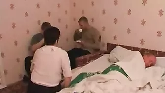 Three dudes feel horny and seduce their friend's hot XXX mom on sex