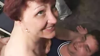 Guys catch XXX mom in the bathroom and fuck her twat hard there