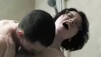 Dude spies on stepmom in the bathroom and sticks XXX cock into pussy Dude spies on stepmom in the bathroom and sticks XXX cock into pussy