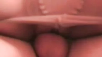 Brunette mom peels pantyhose off to take stepson's thick XXX dick