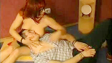 Ginger XXX mom blows stepson's cock before taking it into the ass