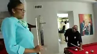 Busty Ebony XXX mom takes huge dick of her black son into vagina