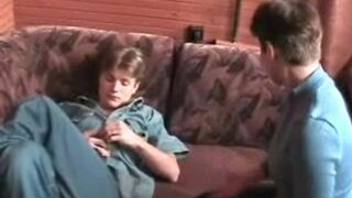 Caring mom relaxes her beloved stepson with XXX copulation at home