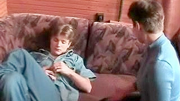 Caring mom relaxes her beloved stepson with XXX copulation at home