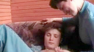 Caring mom relaxes her beloved stepson with XXX copulation at home