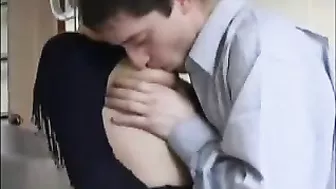 Stud sticks his XXX pecker into pussy of GF's mom in the bathroom