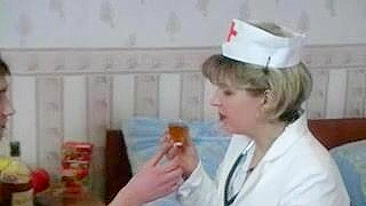 Mature Russian doctor uses her XXX vagina to cure hot young patient