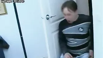 Dude jerks off to stepmom changing clothes and drills her XXX twat