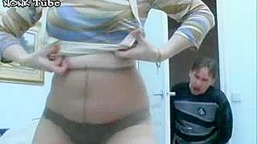Dude jerks off to stepmom changing clothes and drills her XXX twat
