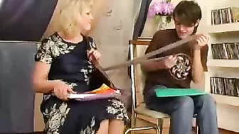 Lustful blonde XXX tutor takes pantyhose off to fuck her student Lustful blonde XXX tutor takes pantyhose off to fuck her student