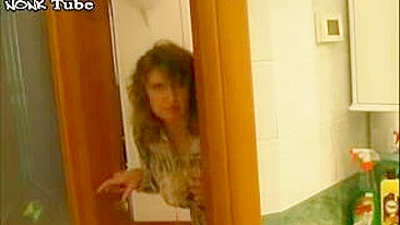 Russian mom gets into the shower and takes stepson's XXX pecker