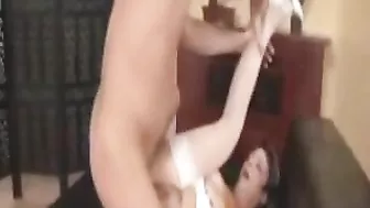 Mature Russian whore with big breasts shows the guy her XXX skills