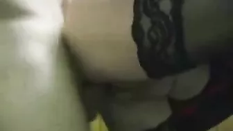 Kinky Russian XXX mom gets drilled by two hunks in public place