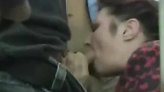 Kinky Russian XXX mom gets drilled by two hunks in public place