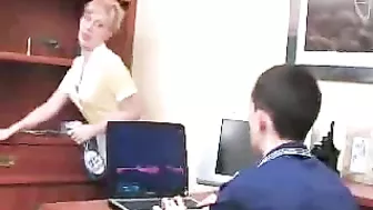 Russian student prefers fucking his Russian XXX maid to studying