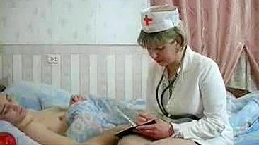 Young patient enjoys alcohol and XXX coupling with mature nurse