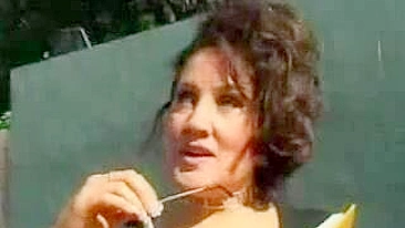 Mom enjoys hot outdoor XXX session with younger stud in amateur clip