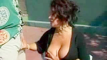 Mom enjoys hot outdoor XXX session with younger stud in amateur clip