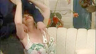 Horny busty mom gets her twat and XXX anus nailed by younger stud