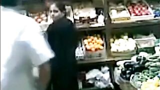 Perverted shop owner copulates with shameless Arab mom in public