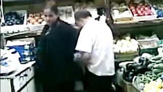 Perverted shop owner copulates with shameless Arab mom in public