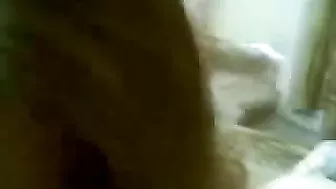 Amateur mom blows fat Arab cock to get it ready for her asshole