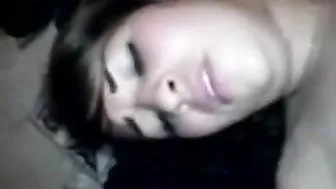 Thick Arab dick penetrates mouth and shaved pussy of busty Arab mom