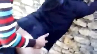 Horny Arab stud fucks amateur mom in hijab against the wall outdoors Horny Arab stud fucks amateur mom in hijab against the wall outdoors