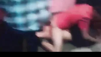 Several Arab guys take turns fucking slutty mom at group sex party