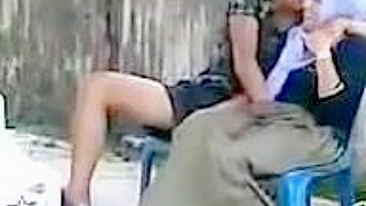 Amateur Arab video of lustful dude playing with mom's cunt in public