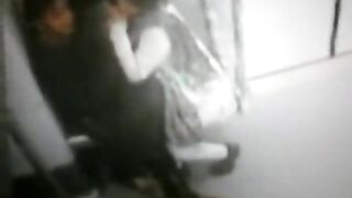 Totally shameless Arab mom is caught blowing man's cock in the metro