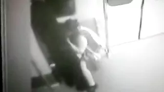 Totally shameless Arab mom is caught blowing man's cock in the metro