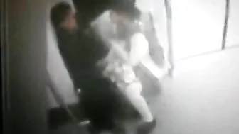 Totally shameless Arab mom is caught blowing man's cock in the metro