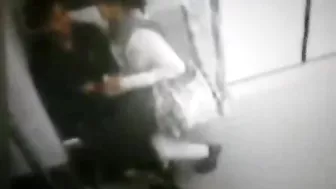 Totally shameless Arab mom is caught blowing man's cock in the metro