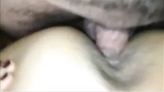 Stud sticks his hairy Arab dick into mom's pussy and ass in POV