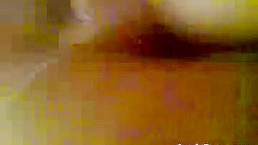 POV-style Arab video of horny mom skillfully blowing BF's boner