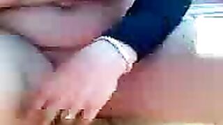 Sweet Arab mom exposes her big breasts and shaved cunt outdoors