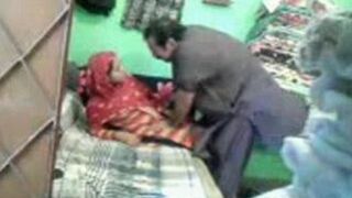 Elderly Arab man seduces sexy neighbor mom on a quickie at home