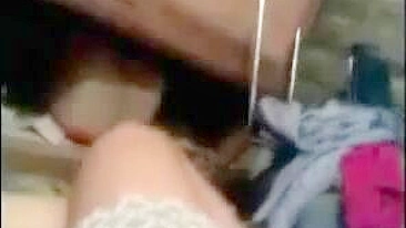 Shy Arab mom tries to hide face when posing for amateur porn clip
