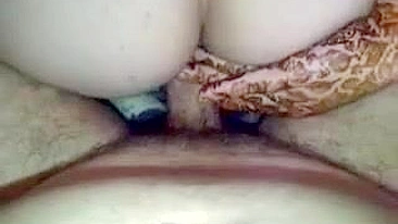 Amateur POV video of naked mom taking thick Arab cock into the ass