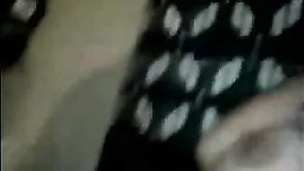 Beautiful Arab mom with big breasts takes hubby's dick in the garage