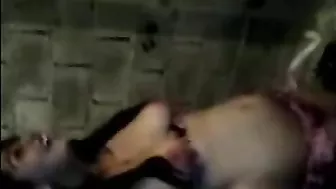 Beautiful Arab mom with big breasts takes hubby's dick in the garage