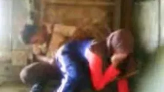 Amateur porn of Arab guy sticking cock into mom's twat in the shed