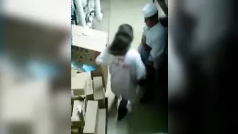 Lustful chef cook sticks dick into Arab mom's pussy in the kitchen