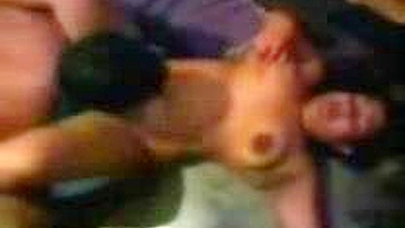 Two men share awesome Arab mom in a threesome for amateur video