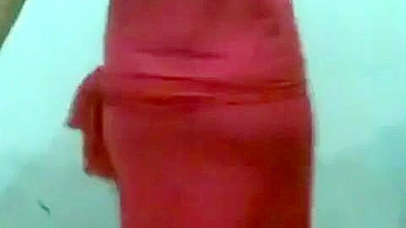 Slender mom in red performs Arab dance before taking dick into ass
