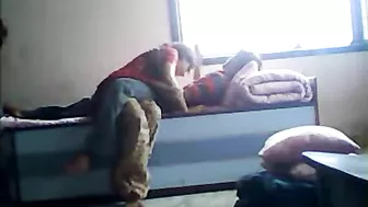 Slim Arab mom seduces a college student on a quickie in the dorm