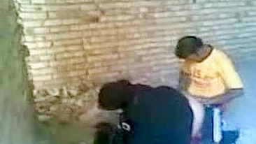 Arab mom takes pants off to have her pussy drilled in doggy outdoors