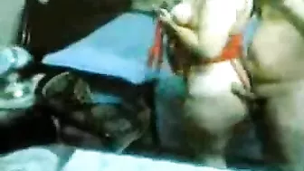 Sexy mom with big tits strokes and fucks cock of her fat Arab spouse