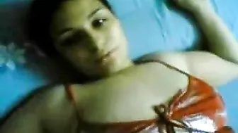 Sexy mom with big tits strokes and fucks cock of her fat Arab spouse